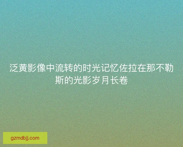 泛黄影像中流转的时光记忆佐拉在那不勒斯的光影岁月长卷